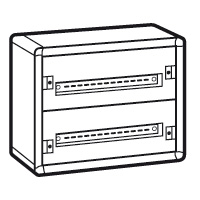 XL3-160: Orman za modularnu opremu (2x24) opremljen sinama i prednjim maskama, 450x575x147mm, bez vrata, nadgradni