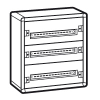 XL3-160: Orman za modularnu opremu (3x24) opremljen sinama i prednjim maskama, 600x575x147mm, bez vrata, nadgradni