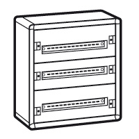 XL3-160: Orman za modularnu opremu (3x24) opremljen sinama i prednjim maskama, 600x575x147mm, bez vrata