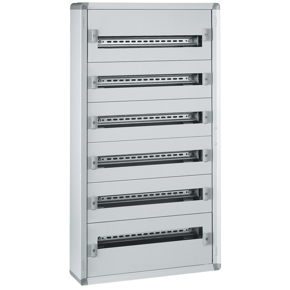 XL3-160: Orman za modularnu opremu (6x24) opremljen sinama i prednjim maskama, 1050x575x147mm, bez vrata, nadgradni