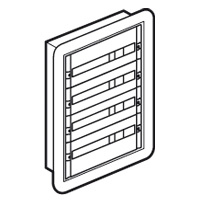 XL3-160: Orman za modularnu opremu (4x24) opremljen sinama i prednjim maskama, 845x670x100mm, bez vrata, ugradni