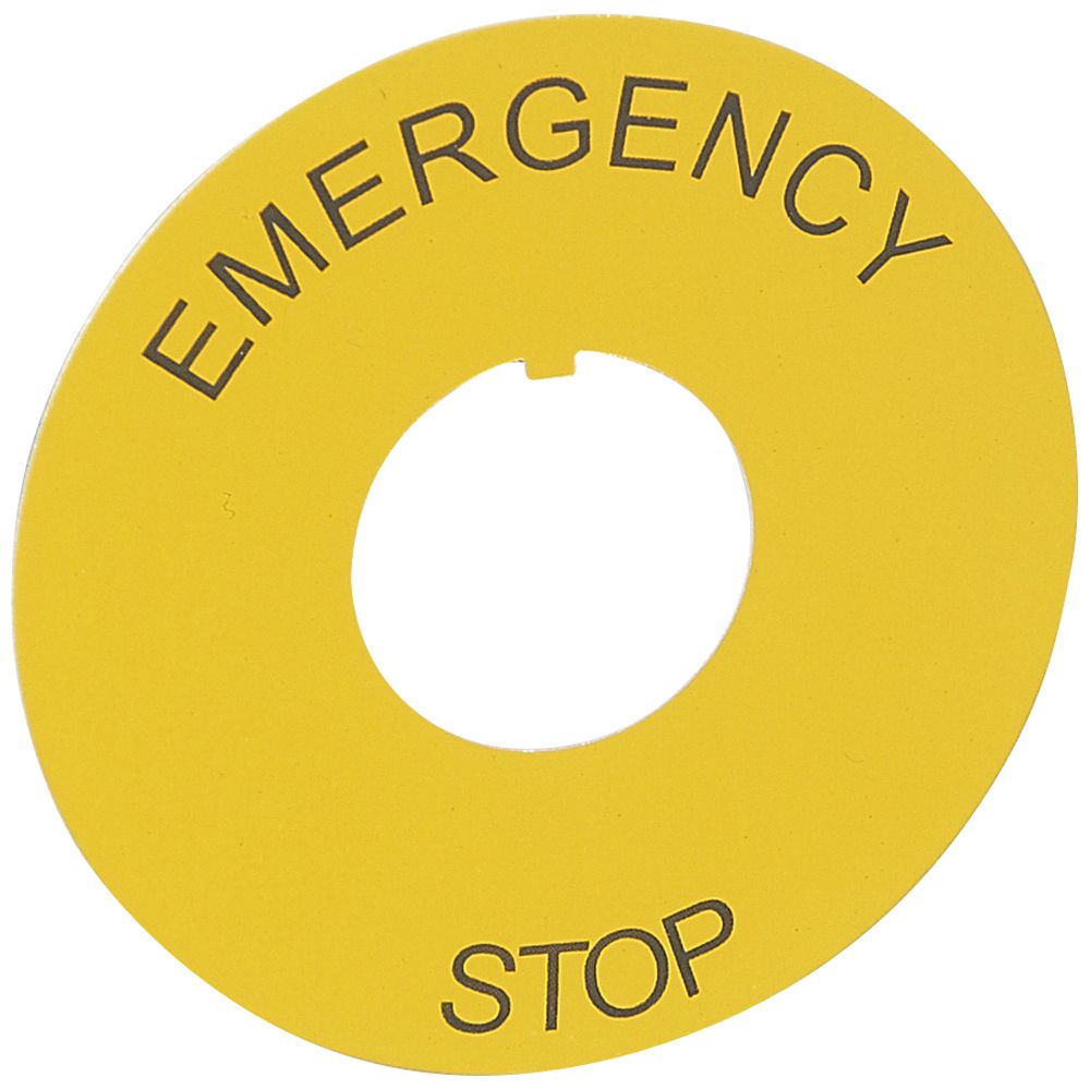 OS PLOCICA Ø6EMERG STOP ZUTA 