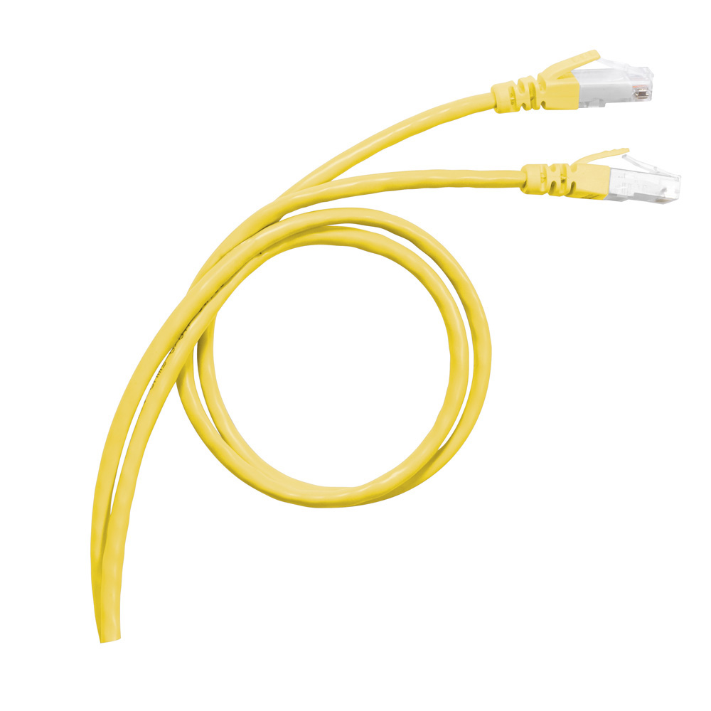 LCS3: kabl za pecovanje, S FTP, CAT 6a, RJ45+RJ45, 100 Oma, zuti, PVC 2m