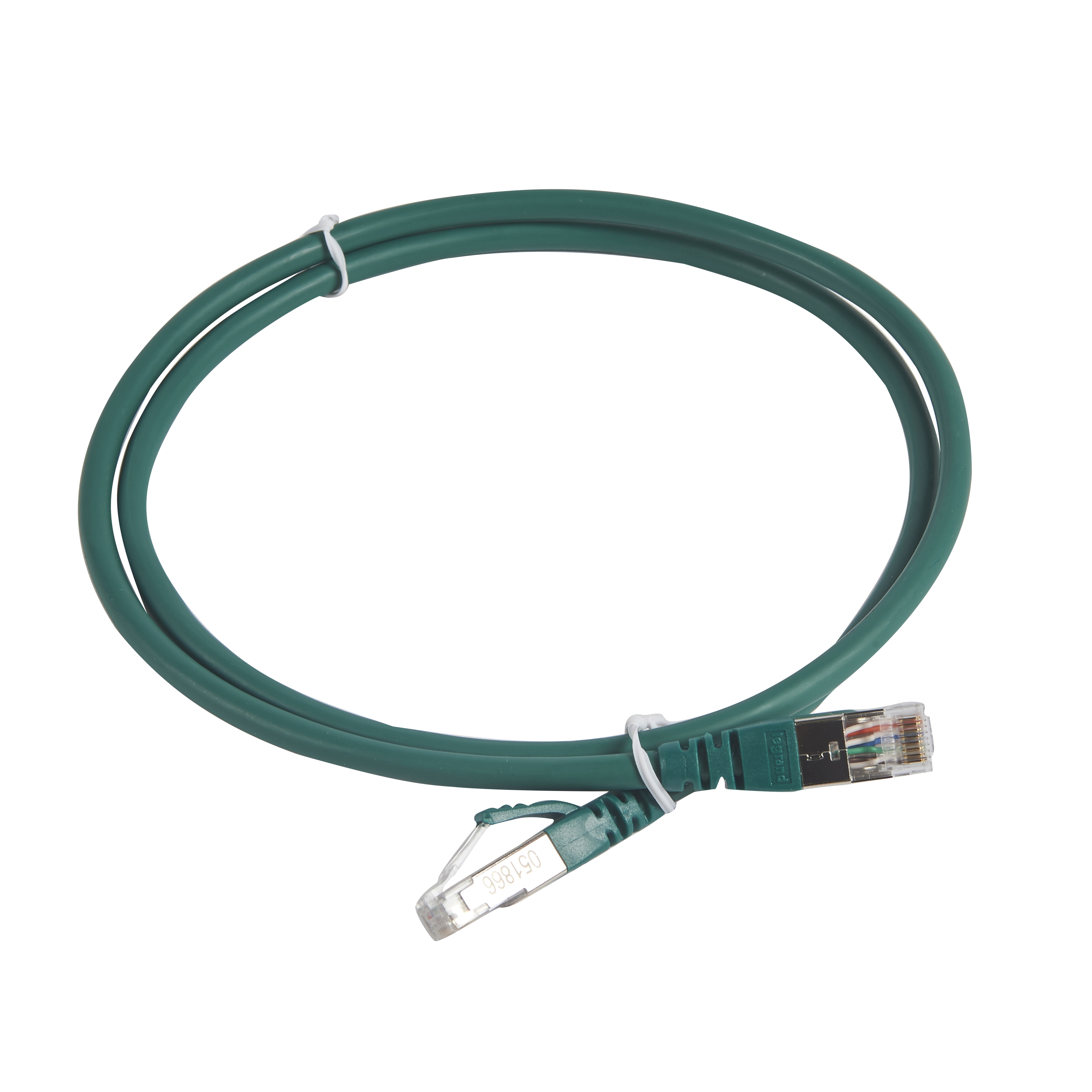 LCS3: kabl za pecovanje, S FTP, CAT 6a, RJ45+RJ45, 100 Oma, zeleni, LSOH 1m