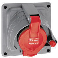 HYPRA: uticnica, 3P+E, 380...415V, 32A, IP44, ugradnja na panel