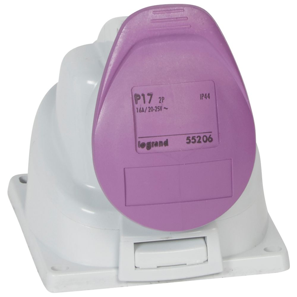 P17 Tempra: uticnica nadgradna, 2P, 24V AC: 16A, IP 44