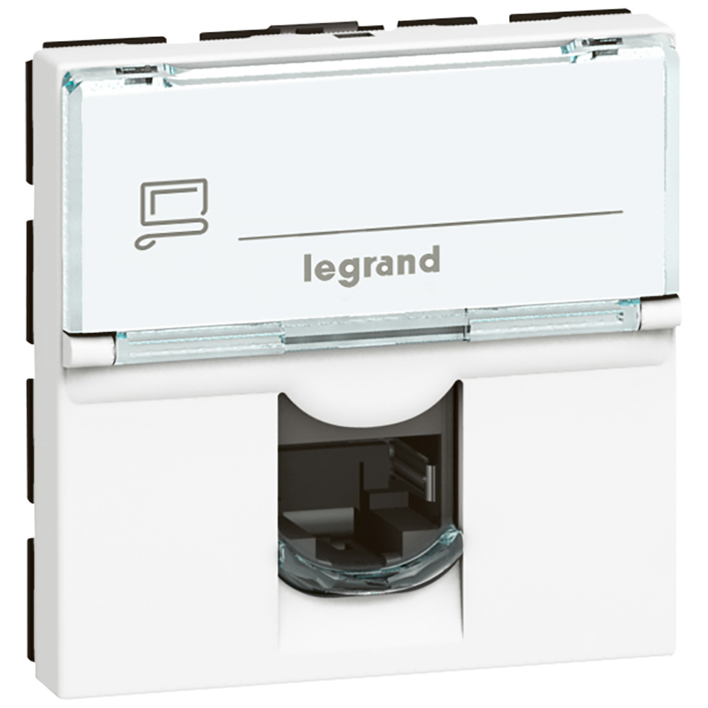 Mosaic: racunarska uticnica RJ45 kat6 STP, 1M, LCS2 sistem, 90°, bela