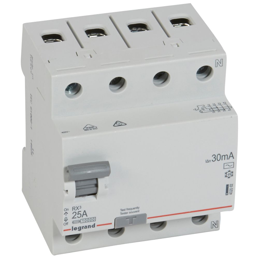 RX3: diferencijalna sklopka 4P, 25A, 30mA - tip AC