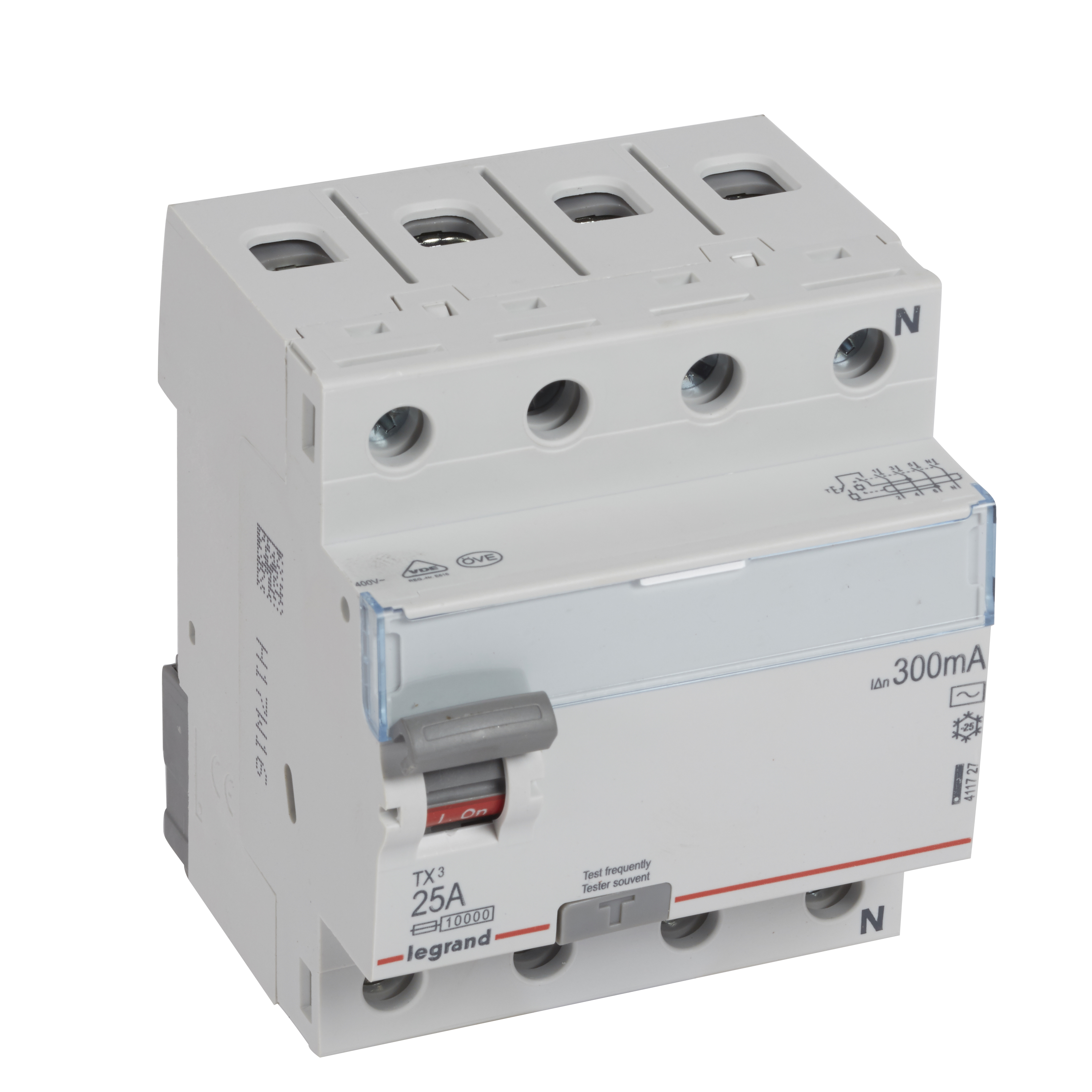 TX3: diferencijalna sklopka 4P, 25A, 300mA - tip AC
