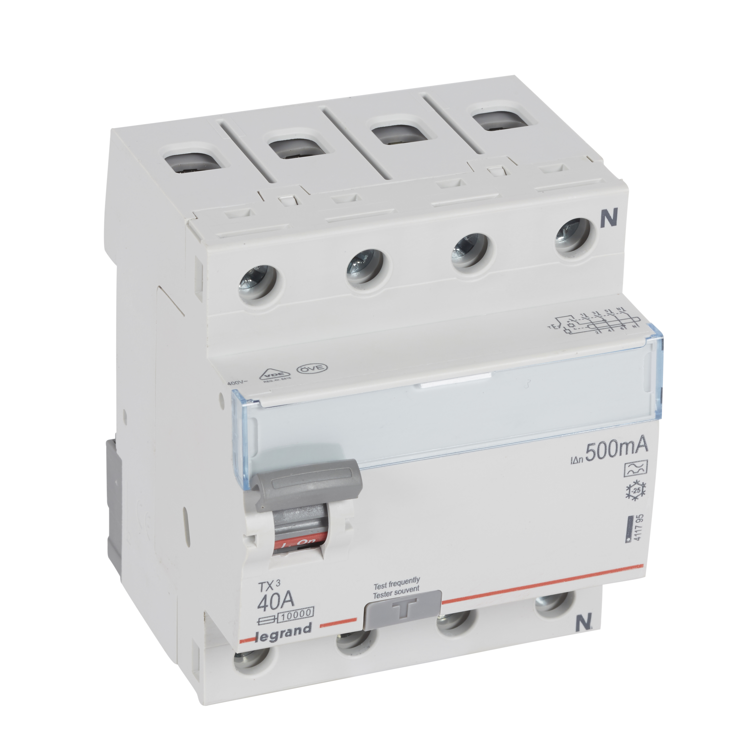 TX3: diferencijalna sklopka 4P, 40A, 500mA - tip A