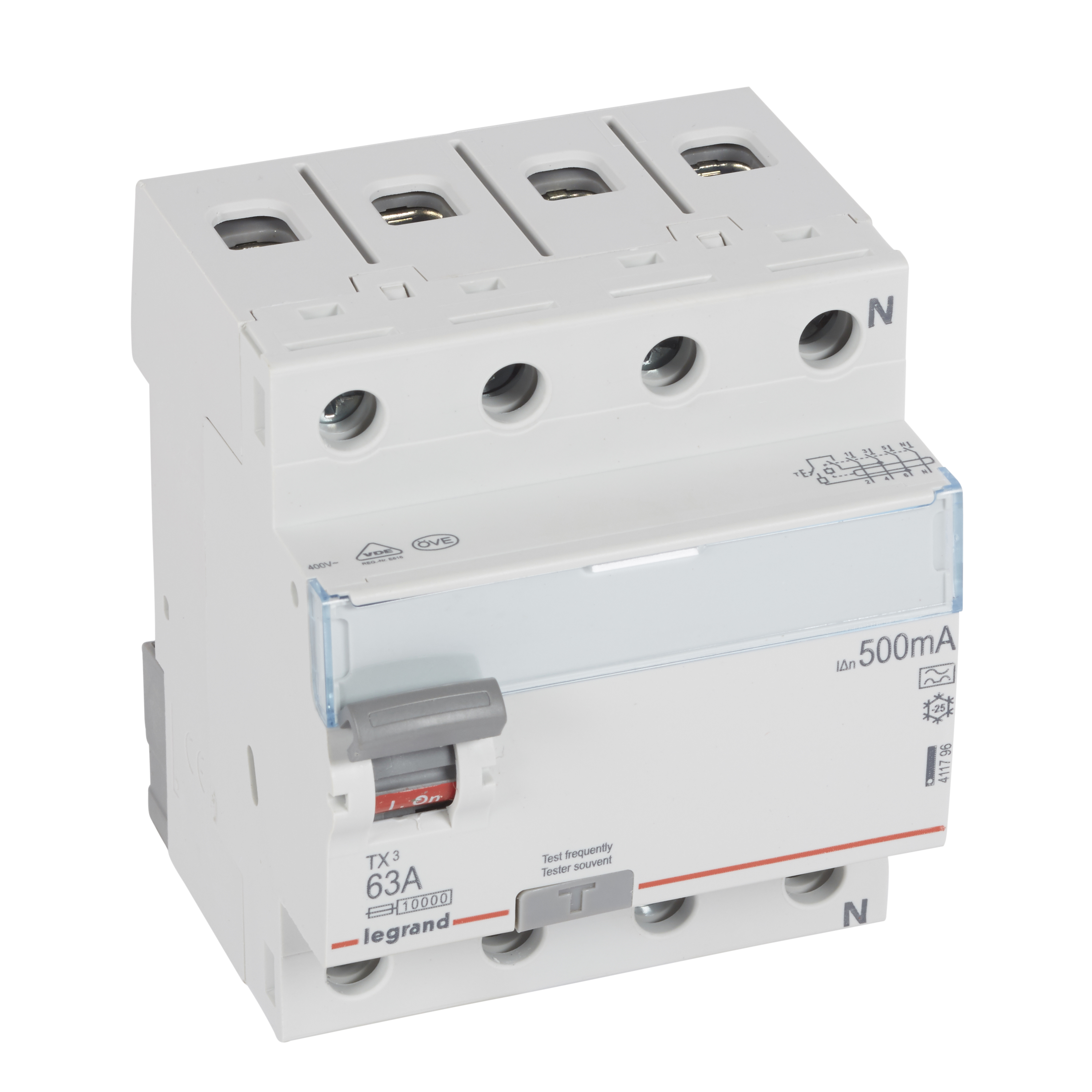 TX3 RCD 4PD 63A A 500mA