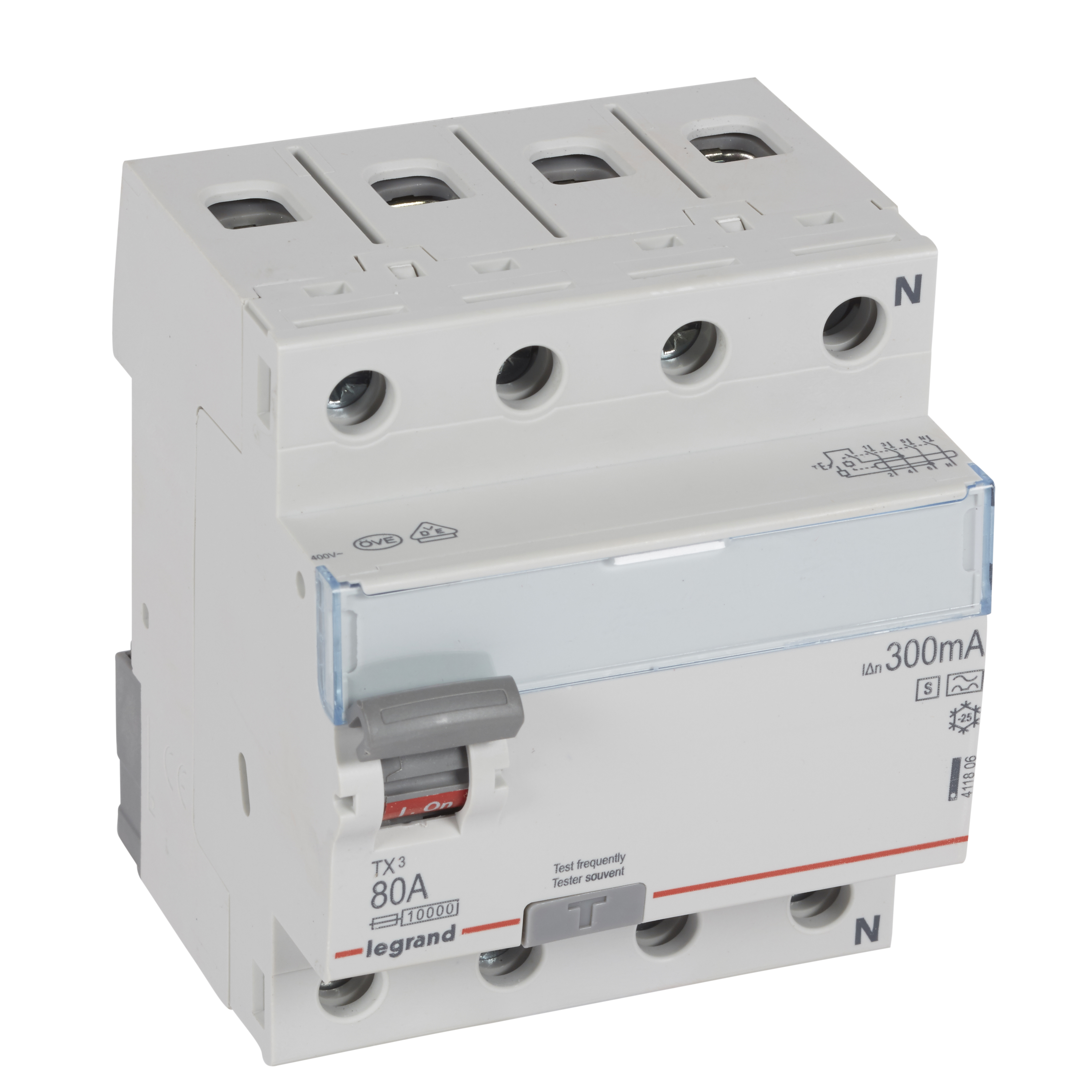TX3 RCD 4PD 80A A-S 300mA