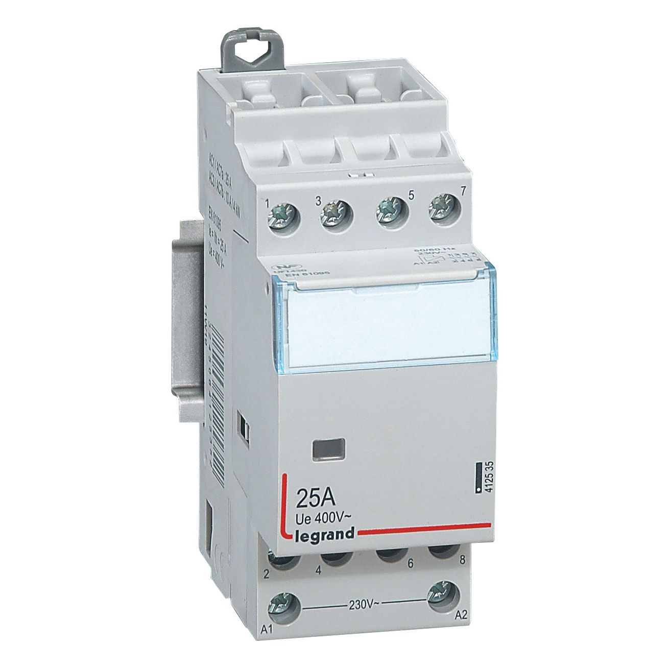 CX3: kontaktor modularni bez rucice, 4P, 25A, kal. 230V AC, 4NO