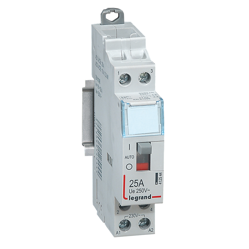CX3: kontaktor modularni, 2P, 25A, kal. 230V AC, 2NO, sa rucicom