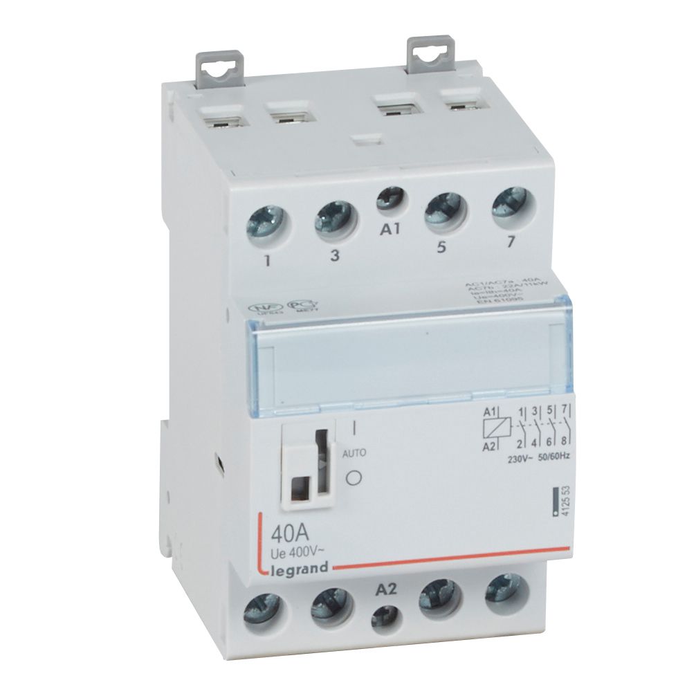 CX3: kontaktor modularni, 4P, 40A, kal. 230V AC, 4NO, sa rucicom