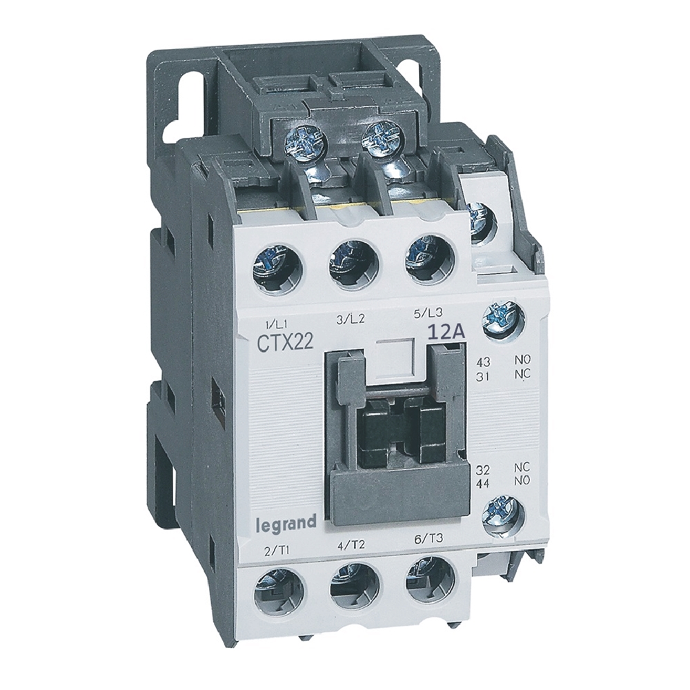 CTX3: kontaktor, 3P, 12A (AC-3), 25A (AC-1), kal. 24V AC, 1NO+1NC