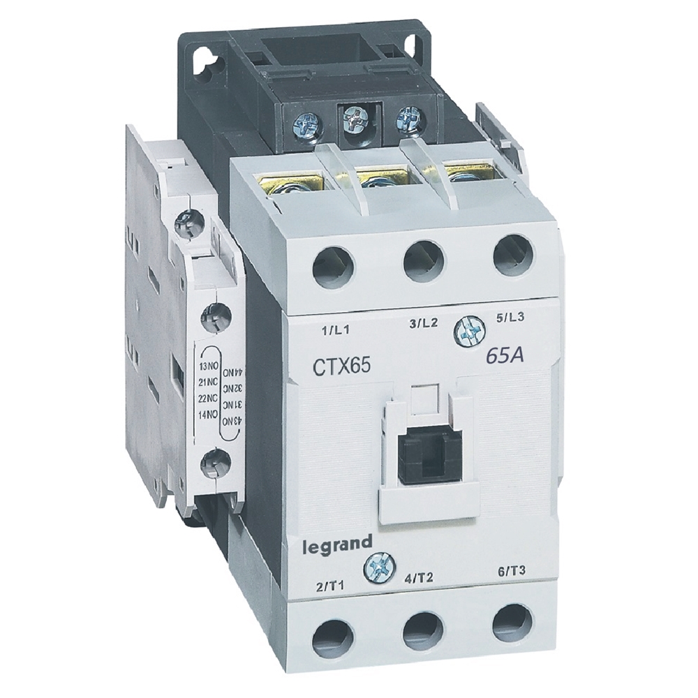 CTX3: kontaktor, 3P, 65A (AC-3), 100A (AC-1), kal. 230V AC, 2NO+2NC