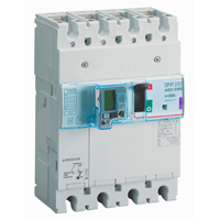 DPX3: kompakt prekidac 250A, 4P, F, FC, In=250A, Un=380/415V (Icu=50kA, Ics=100%Icu), termomagnetna zastitna jedinica (In=250A, Ir=0.8-1In, Im=5-10In), sa modulom diferencijalne zastite sa LCD (podešavanje osetljivosti: 0.03-0.3-1-3–3A, podešavanje vremena kašnjenja: 0-0.3-1-3s)