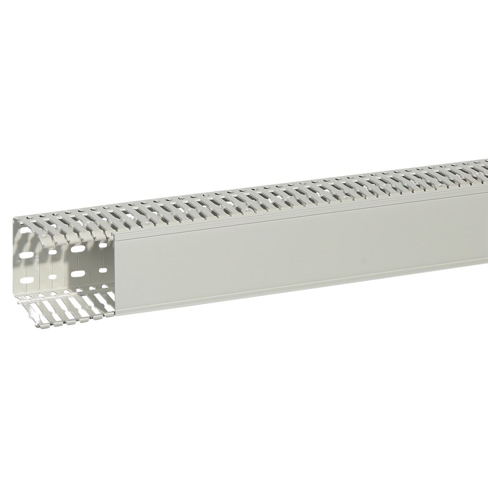 Transcab: kablovska kanalica sa poklopcem, siva, 80 x 80, halogen free