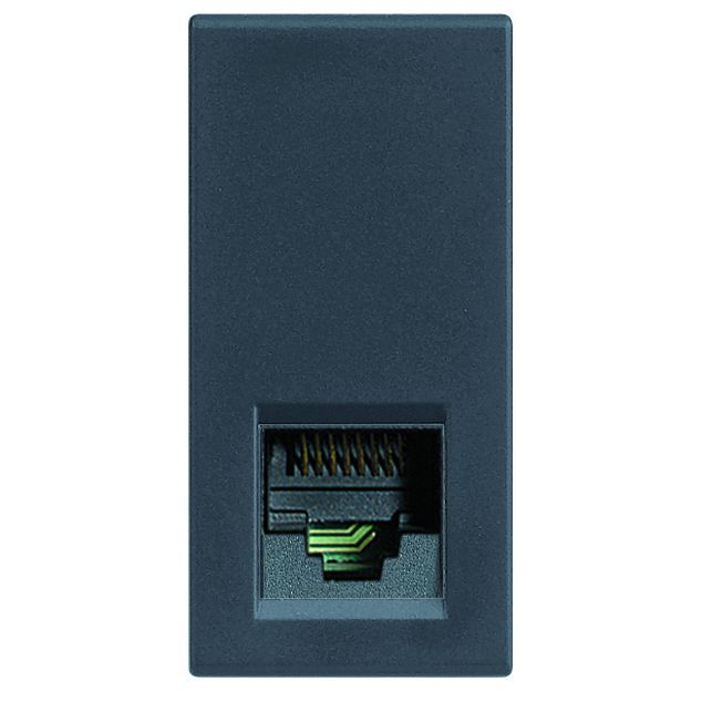 VELA: RJ11 telefonska uticnica, 1M, antracit