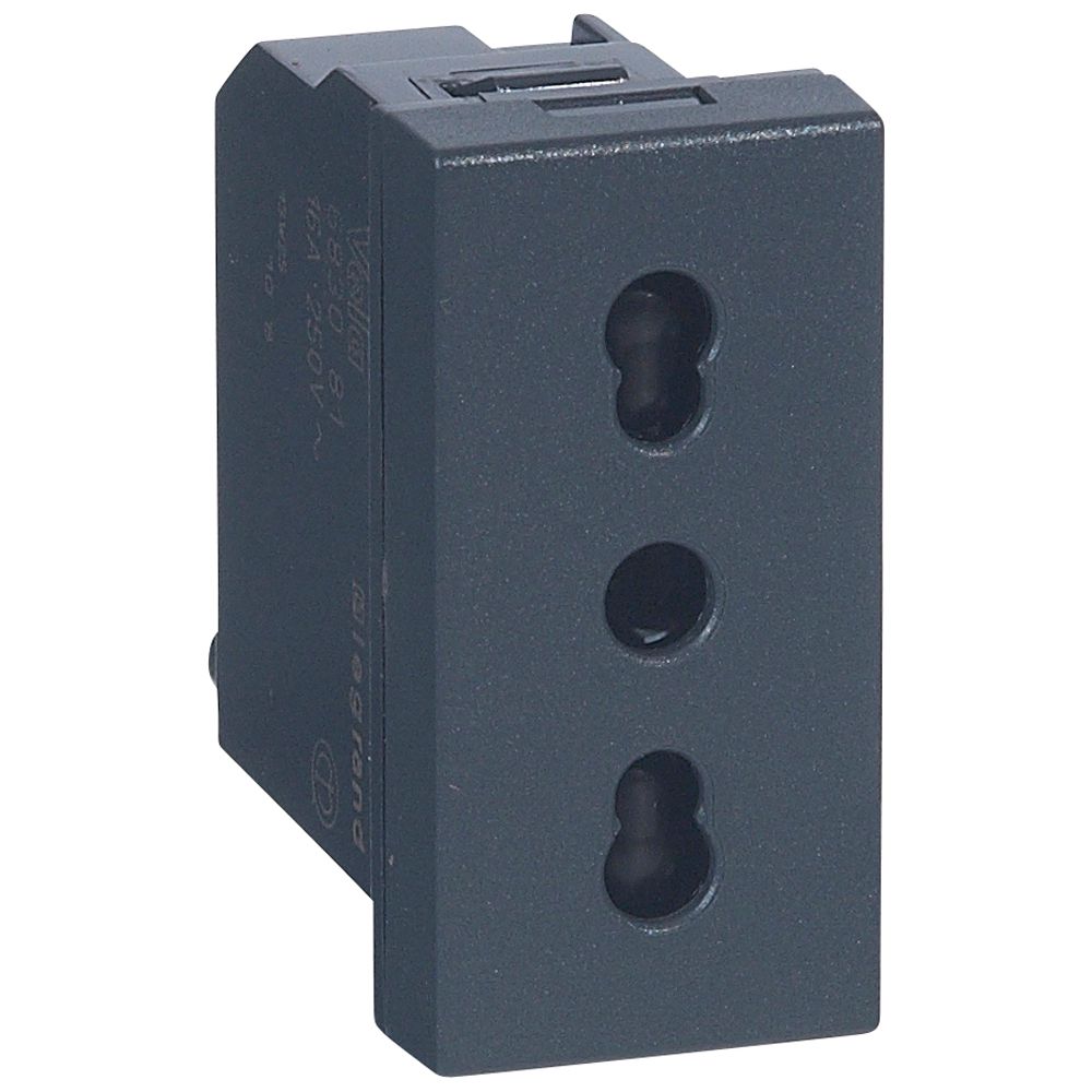 VELA: UTICNICA 2P+E IT STD 1M 10/16A ANTRACIT