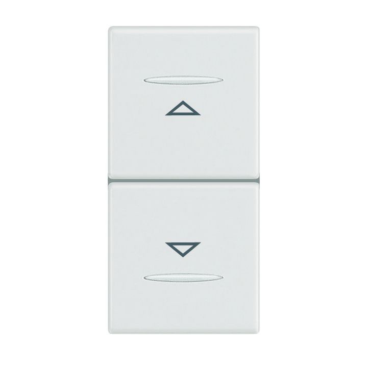 VELA:naizmenicni taster 16A, 250V, 1M, funkcija 1-0-2, sjajno beli