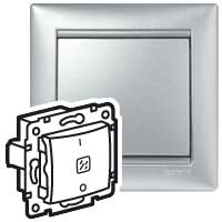 Valena: prekidac dvopolni, sa indikacijom, 10A, aluminijum