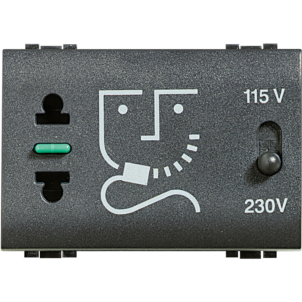 Living Light: 3M uticnica za brijanje, 240/115: 240V, 20VA, antracit