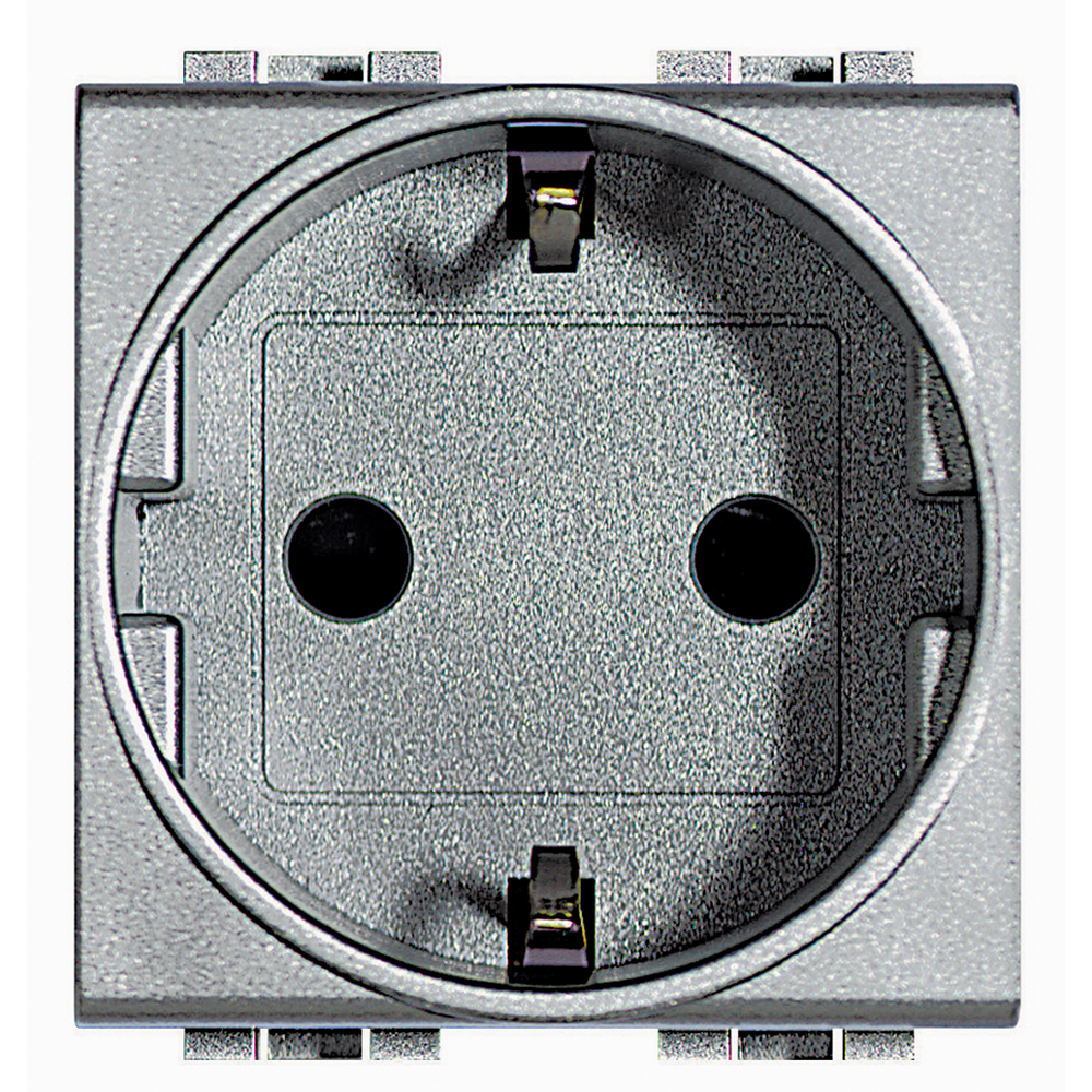 Living Light: 2M uticnica 2P+E 16A, 250V, Nem.std., aluminijum