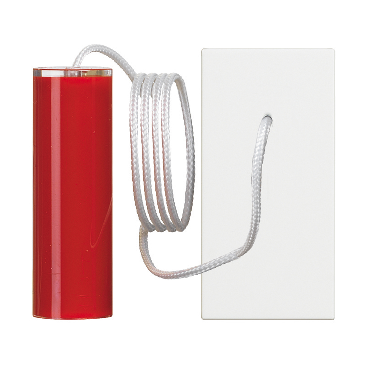 Classia: potezni taster 1M, 1P (NO) 10A 250 V sa konopcem, bela