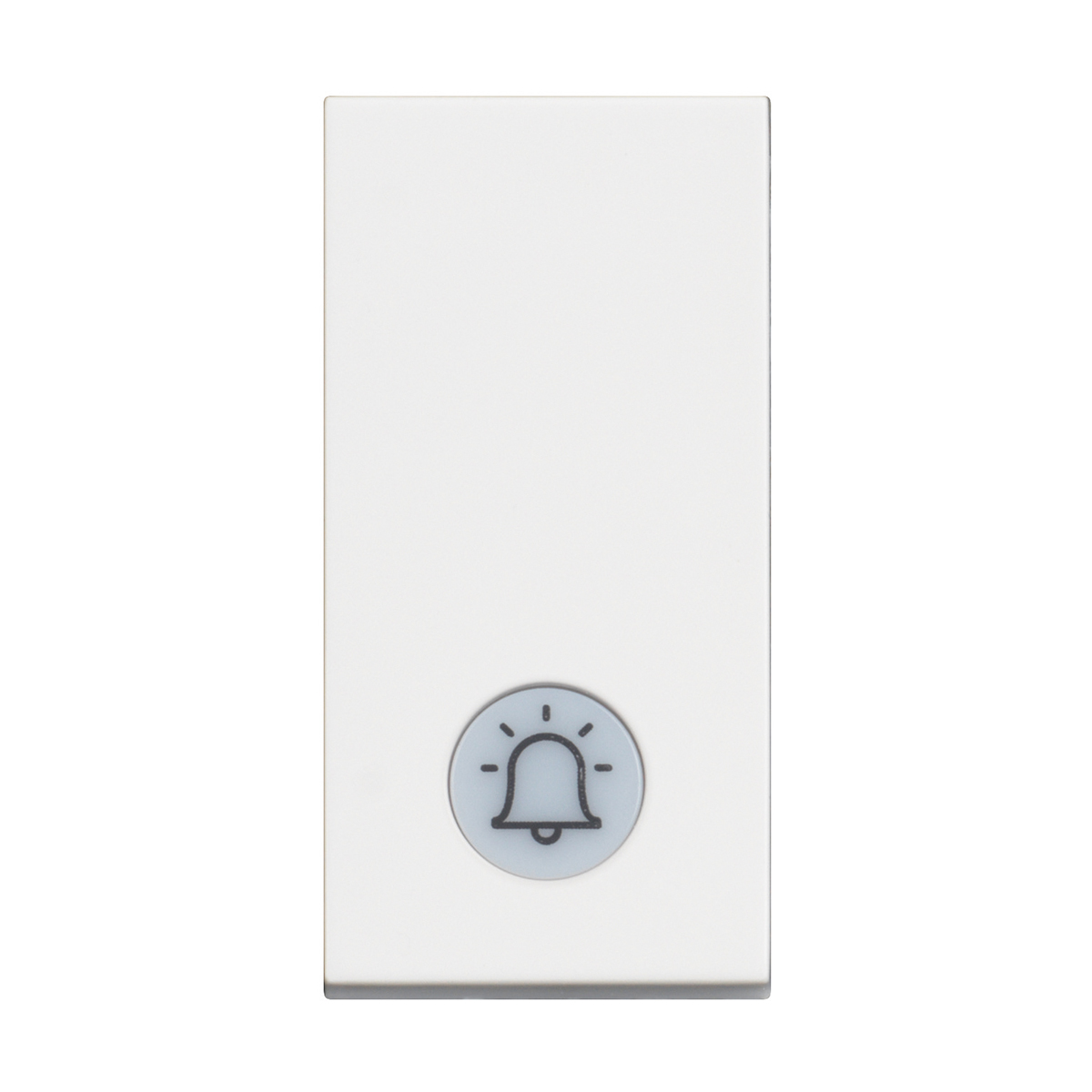 Classia: taster, 1M, 10A, osvetljen, simbol zvona, sa led sijalicom 230V , bela