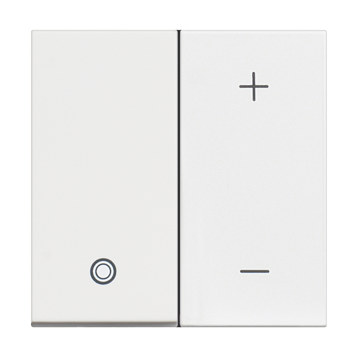 Classia: univerzalni tasterski dimer 3-200W za inkadesc.halogene na 230V, 3-200VA za halogene sa feromagnetnim transf., 3-200VA za ELV halogene sa elektronskim transf., 3-75VA za dimabilne fluo kompakt i LED sijalice, 2M, bela