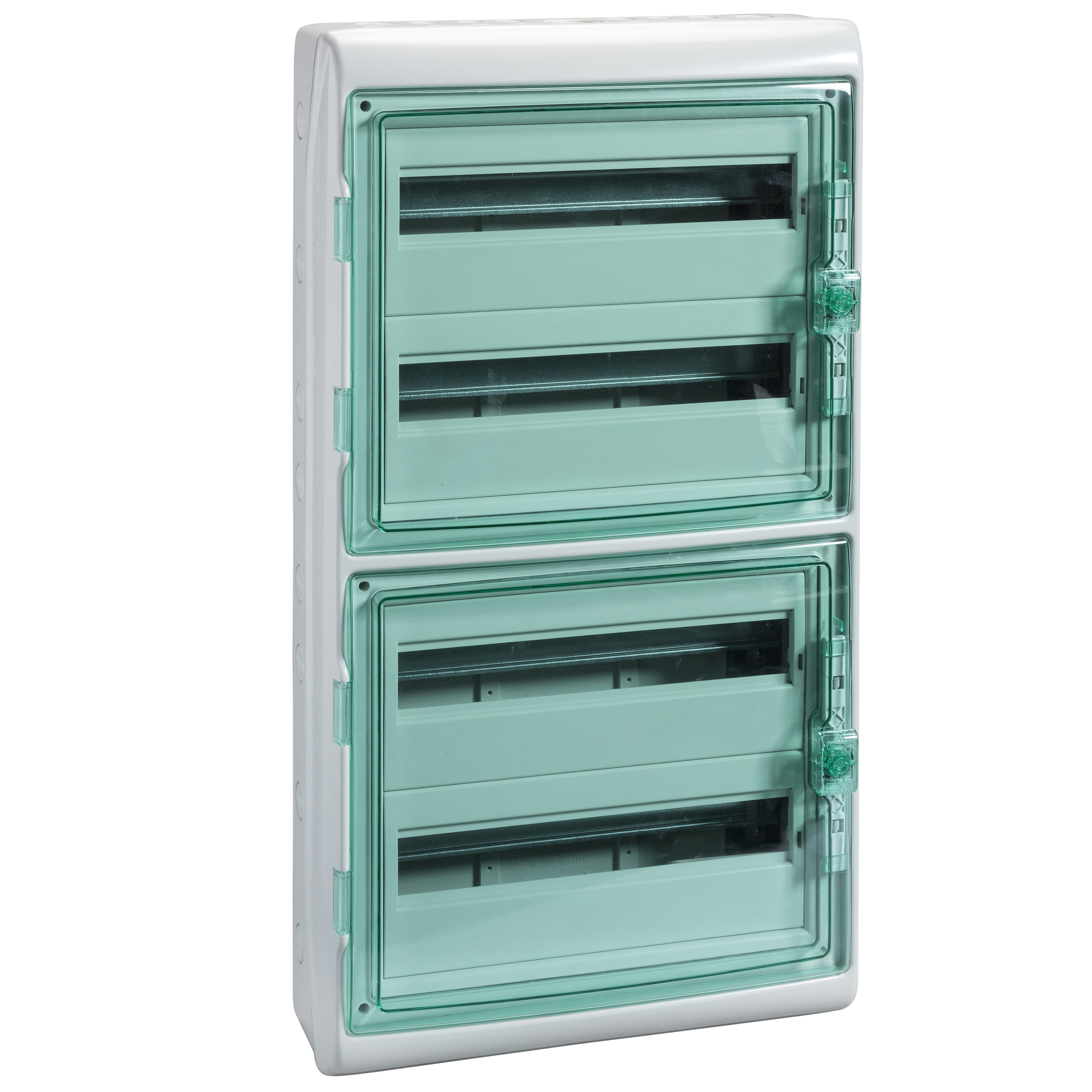 Mureva orman: kuciste za modularnu opremu, 4x18M (18mm), sa klemama, 842x448x160mm(vxsxd), IP65