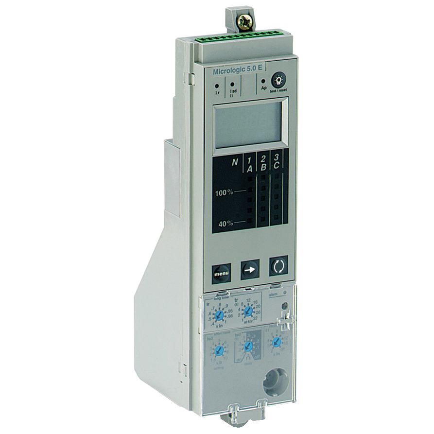 Zastitna jedinica "Micrologic 5.0 E" (selektivna zastita) (prikaz napona, struja, snaga, energija i faktora snage)
