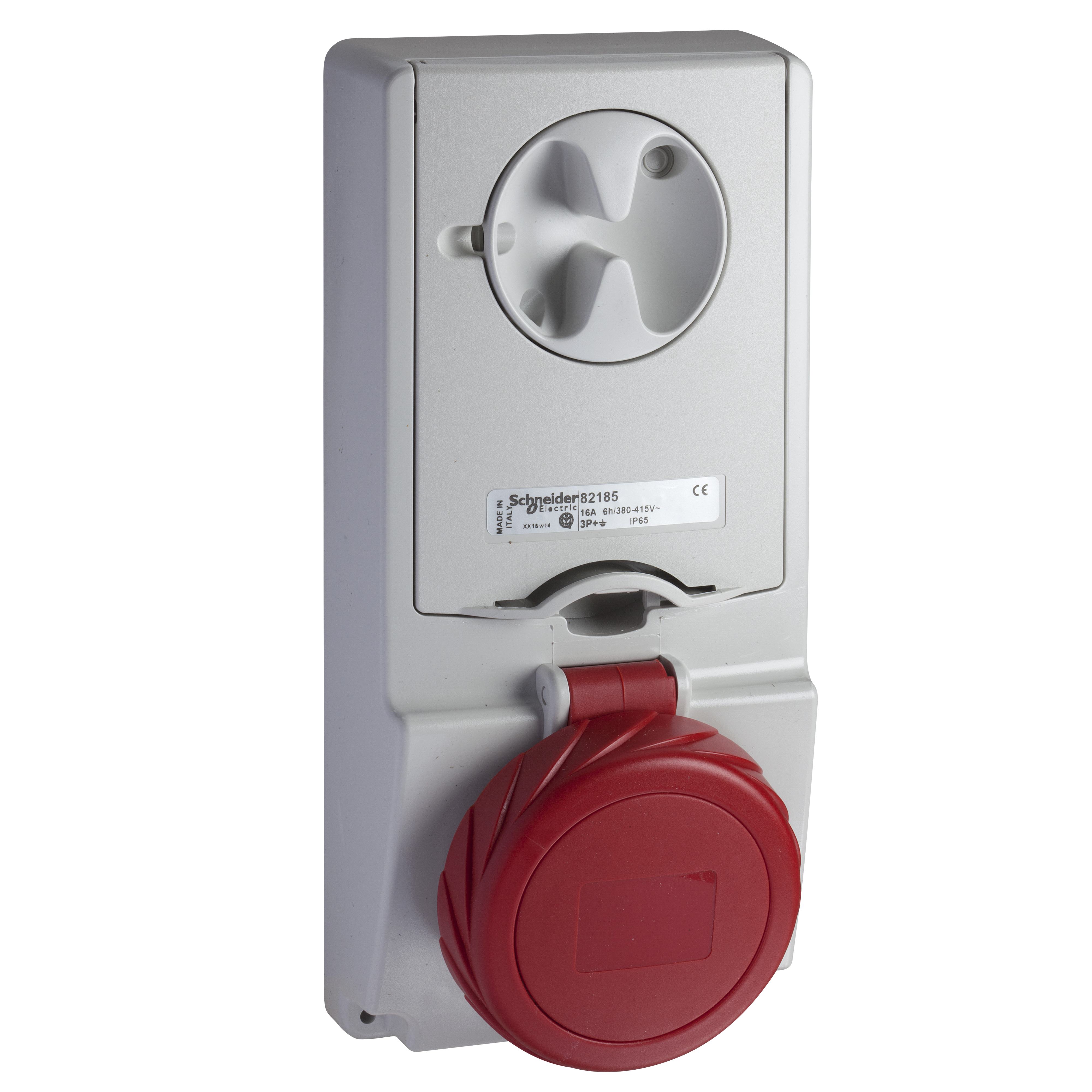 Mureva PK: uticnica sa Rastavljacem i nosacem cilindricnih osiguraca 10x38, 3P+E, 380...415V, 16A, IP65, panelna ugradnja, 103x225mm