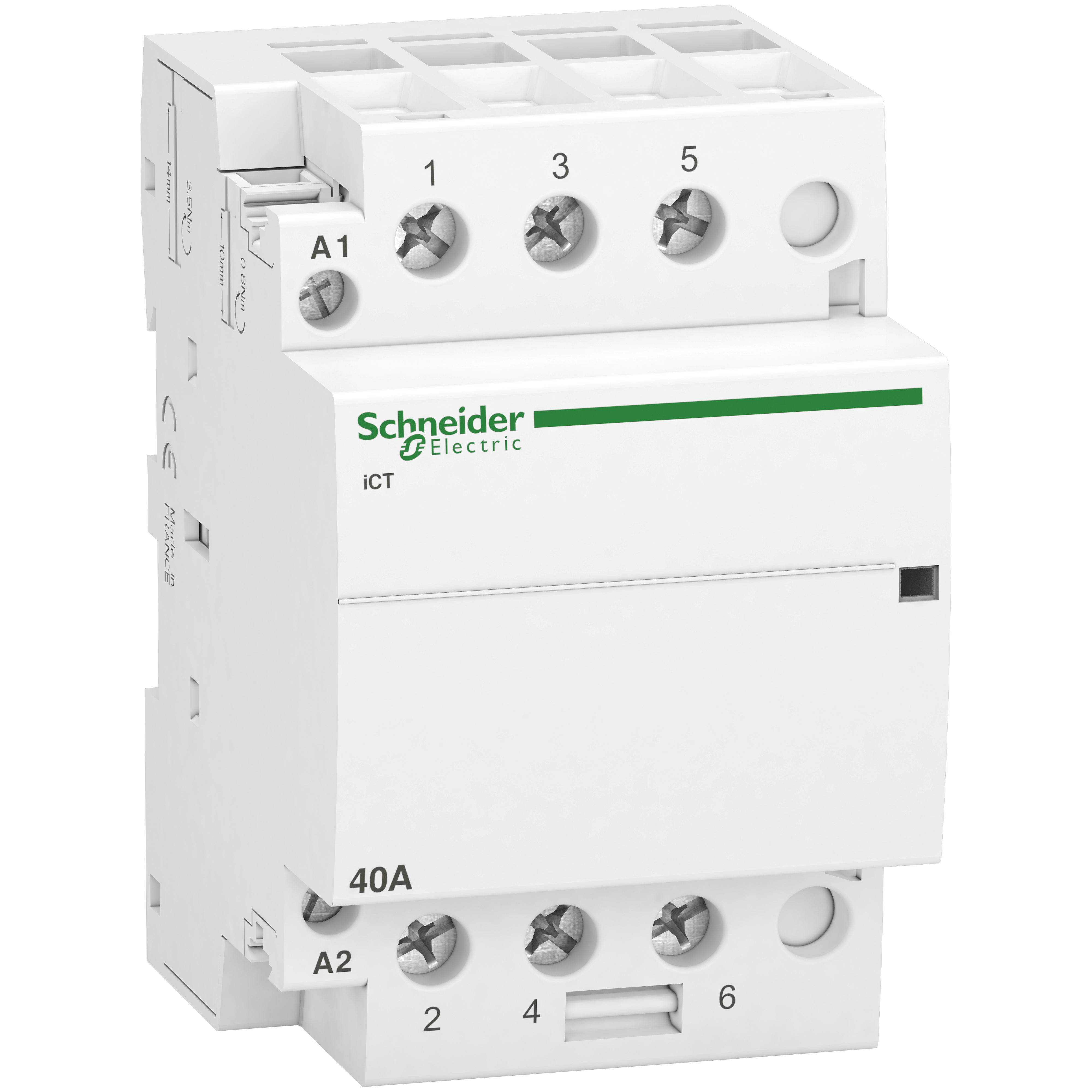 iCT: kontaktor modularni, 3P (3NO), 40A (AC7a), kalem 220...240V AC, 3 modula