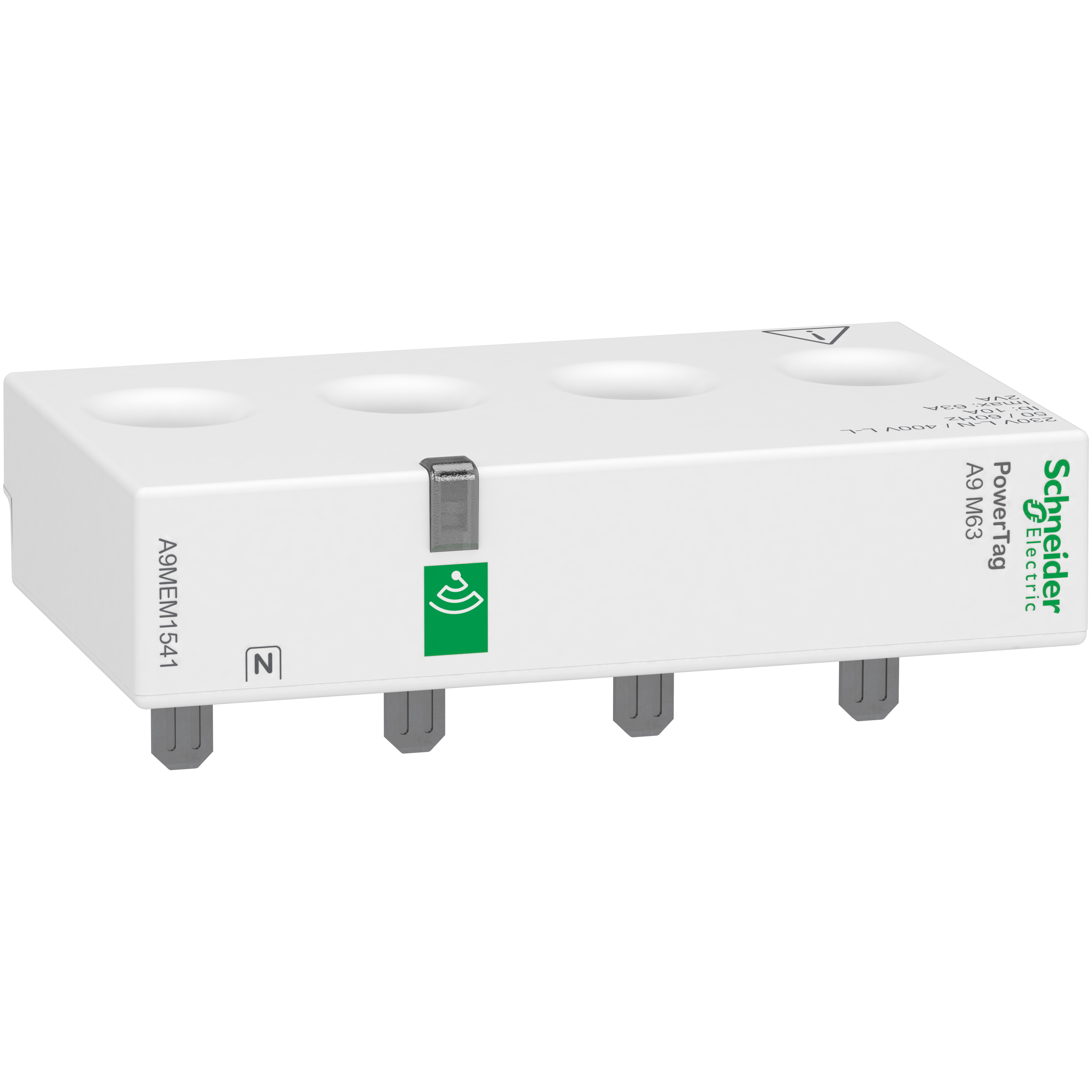 PowerTag A9 M63: bezicni senzor za monitoring energije, 3p+N, 63A, gornja konekcija