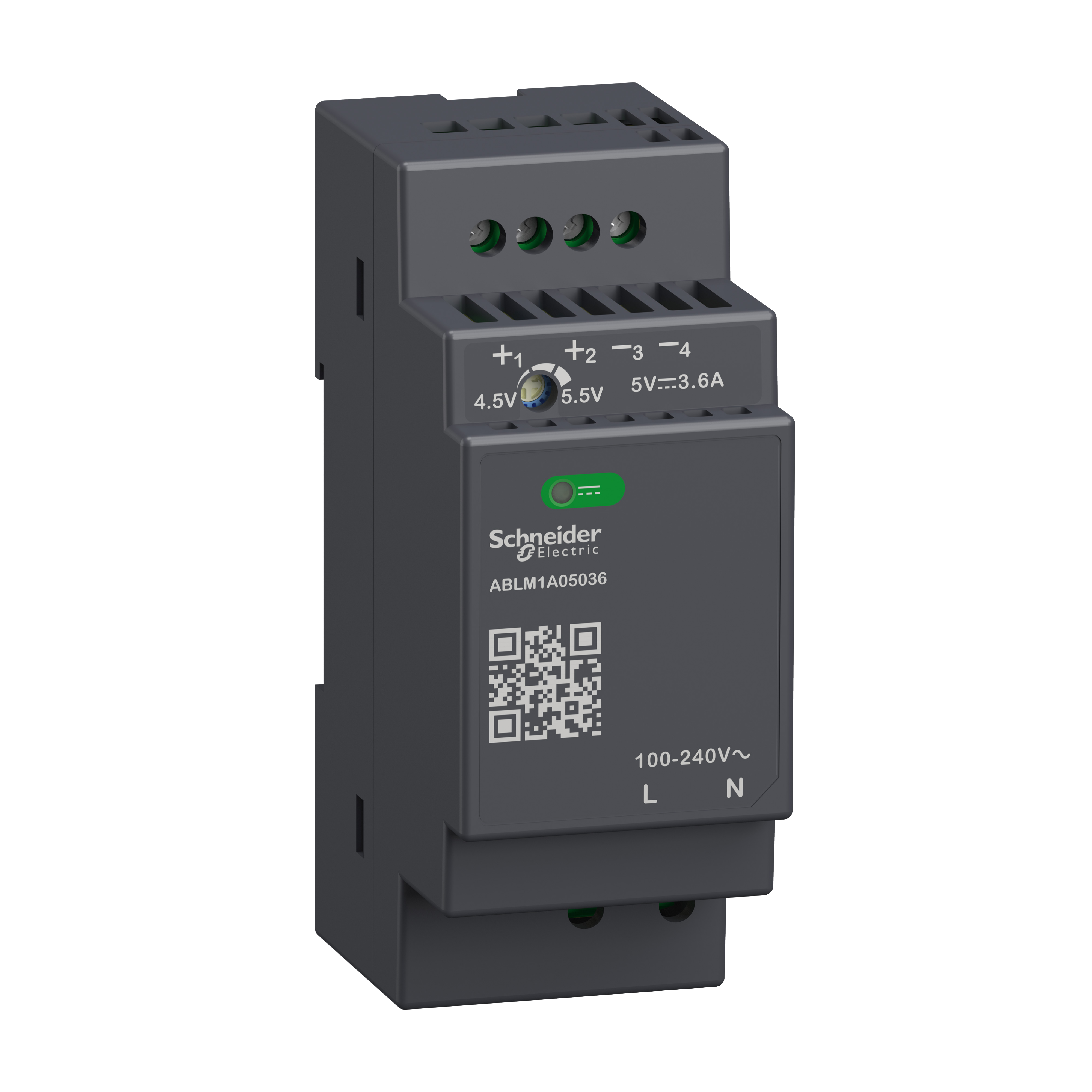 ABLM: monofazno napajanje - regulisani prekidacki DC izvor, modularni, 100...240VAC/5V DC: 18W, 3.6A