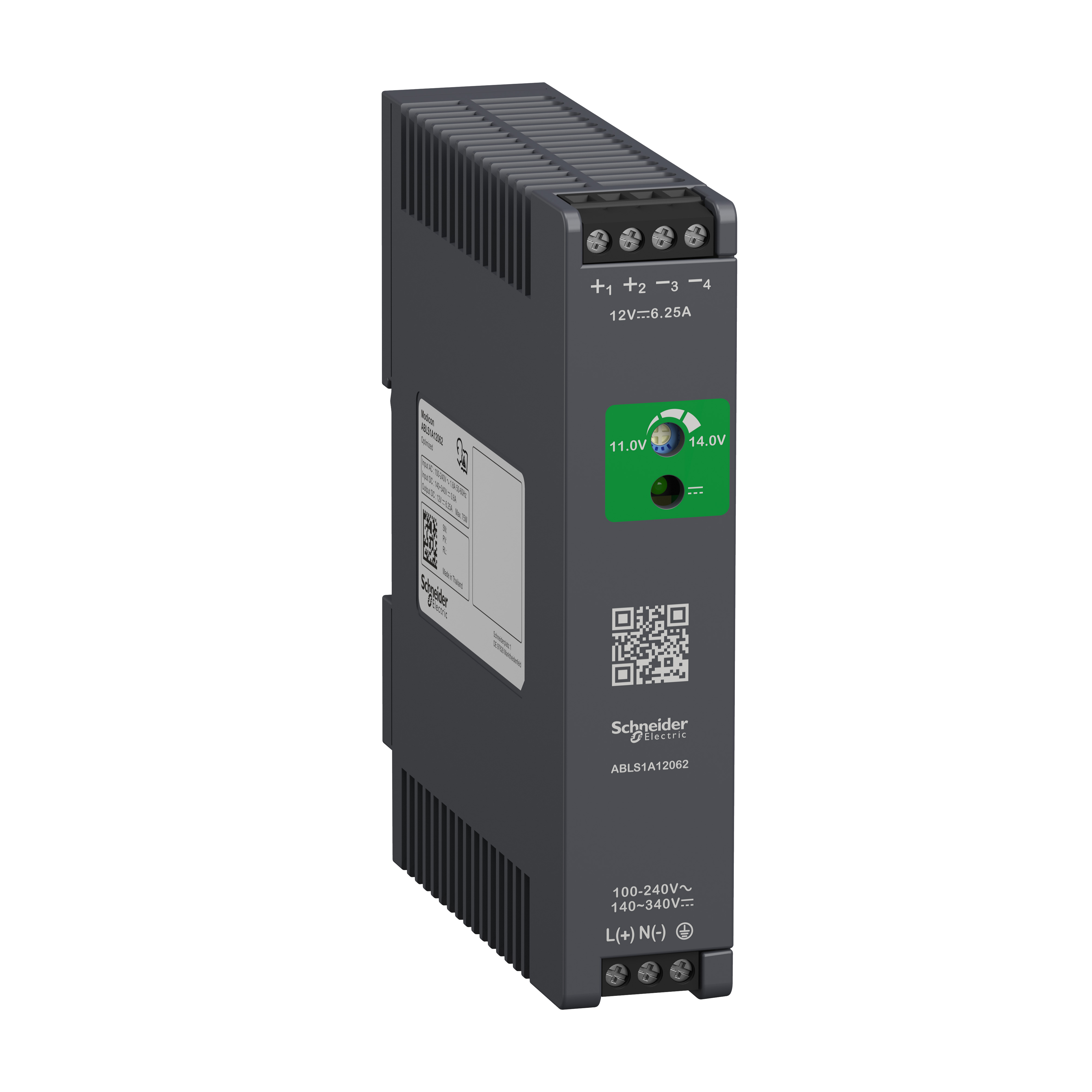 ABLS: monofazno napajanje - regulisani prekidacki DC izvor, 100...240VAC/12V DC: 75W, 6.2A, optimizovano kuciste