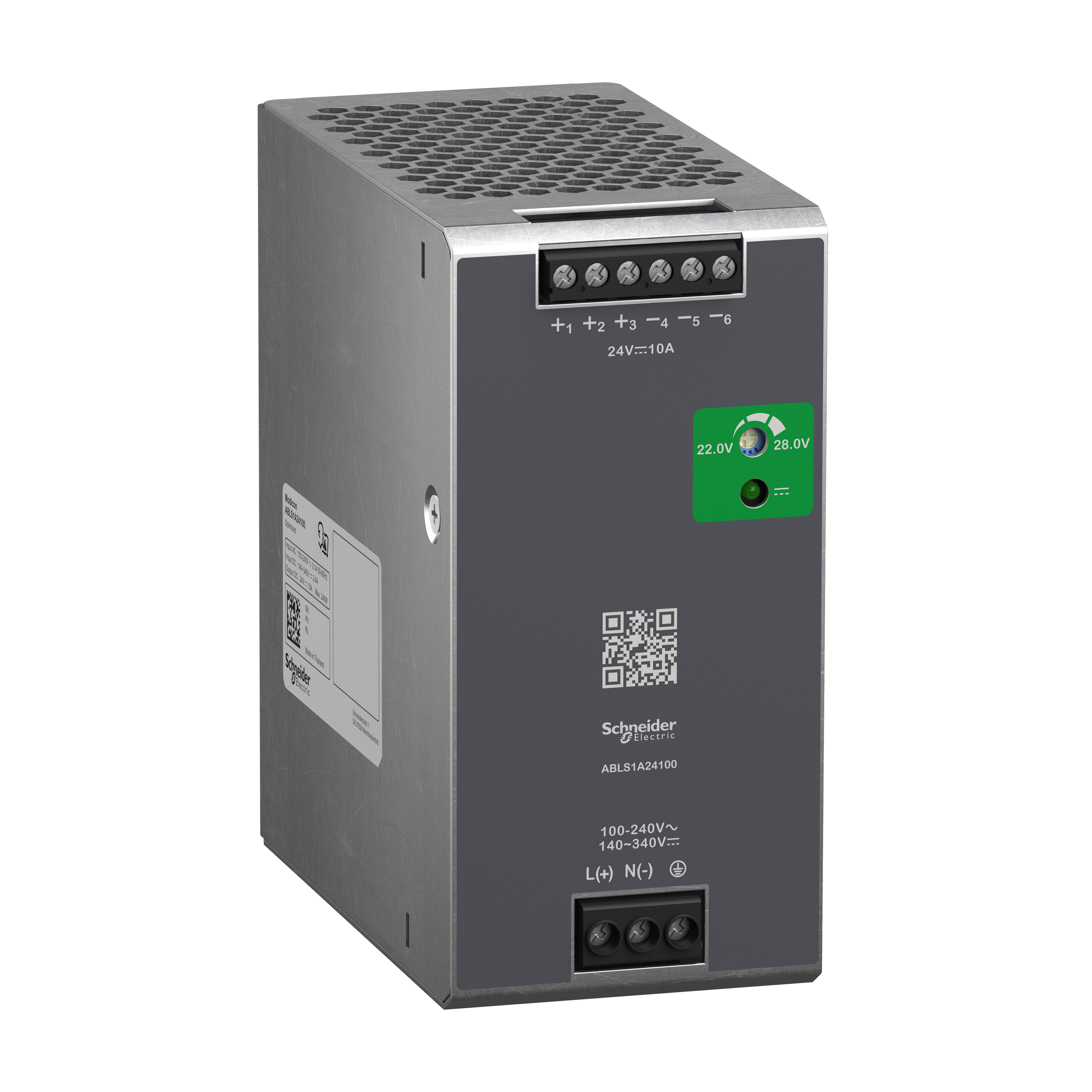 ABLS: monofazno napajanje - regulisani prekidacki DC izvor, 100...240VAC/24V DC: 240W, 10A, optimizovano kuciste