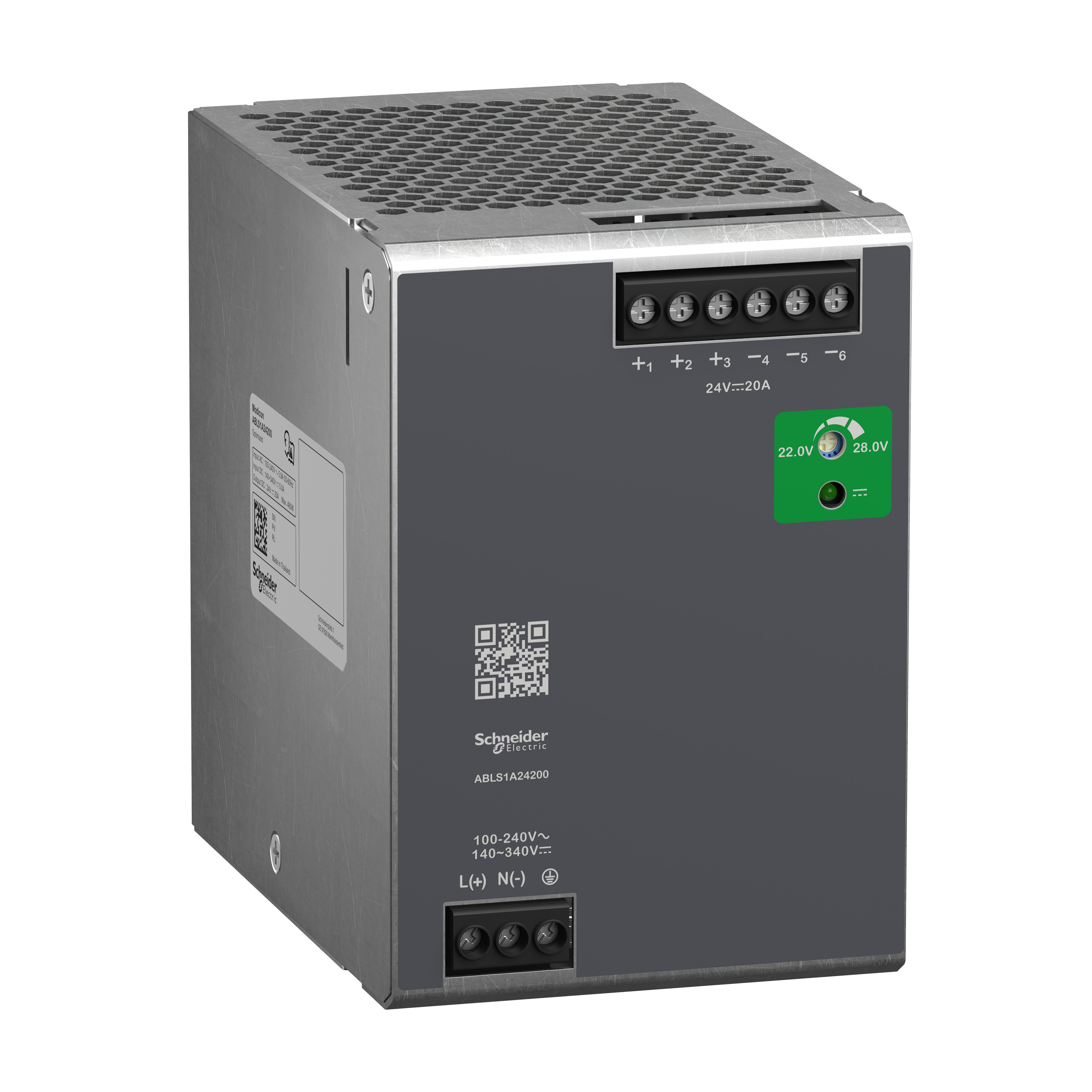ABLS: monofazno napajanje - regulisani prekidacki DC izvor, 100...240VAC/24V DC: 480W, 20A, optimizovano kuciste