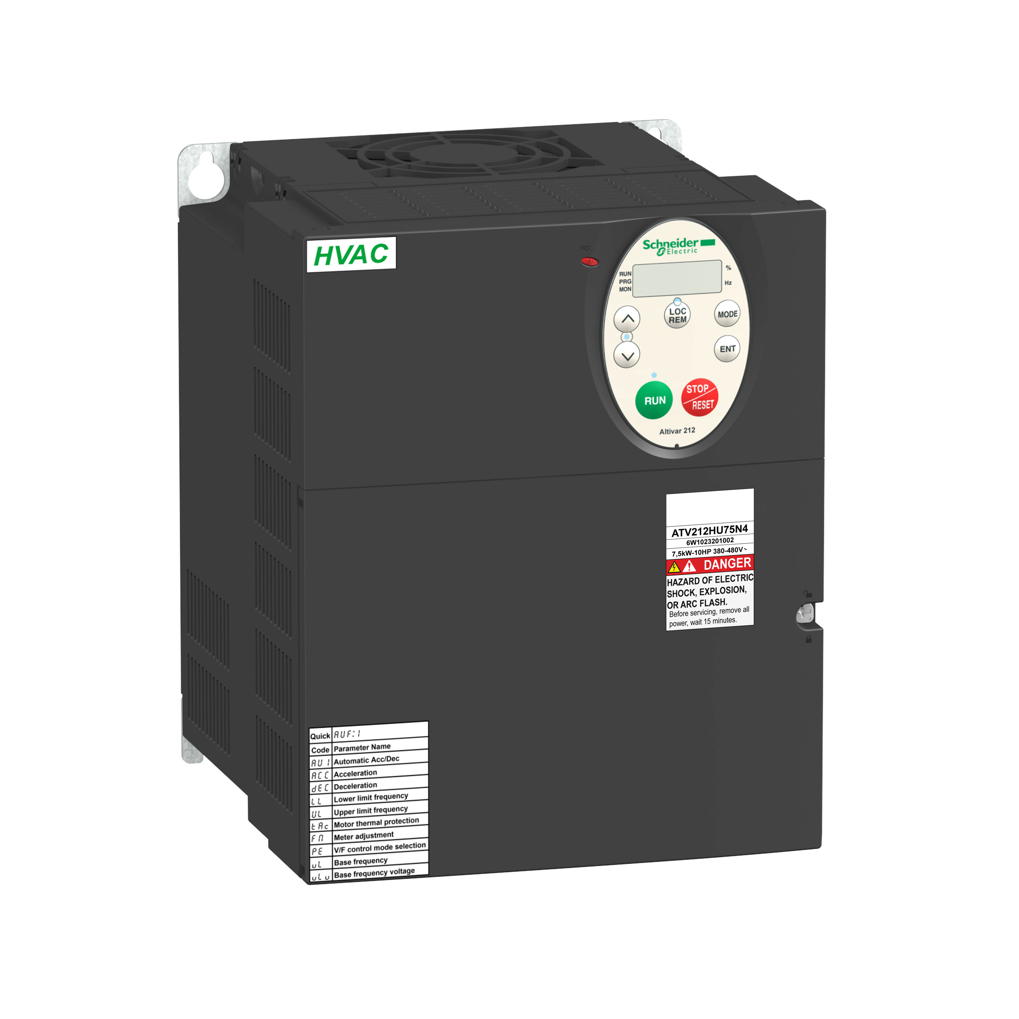 Altivar 212: frekventni regulator brzine trofaznih asinhronih motora (P=11kW), 3F, 380...480V AC, sa EMC filterom C2, IP21