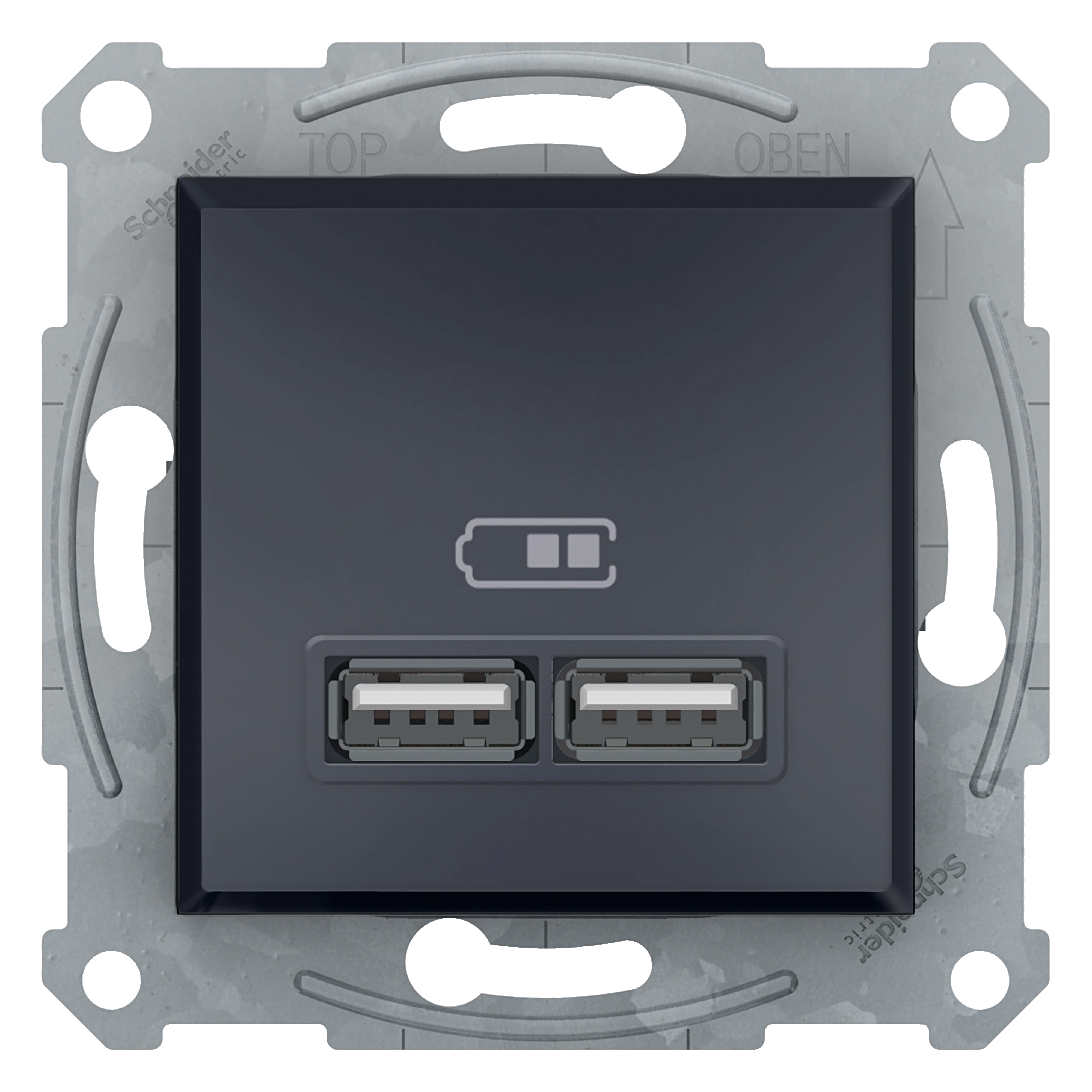 ASFORA USB PUNJAČ DVOSTR. 2,1A ANTRACIT ASFORA USB PUNJAČ DVOSTR. 2,1A ANTRACIT