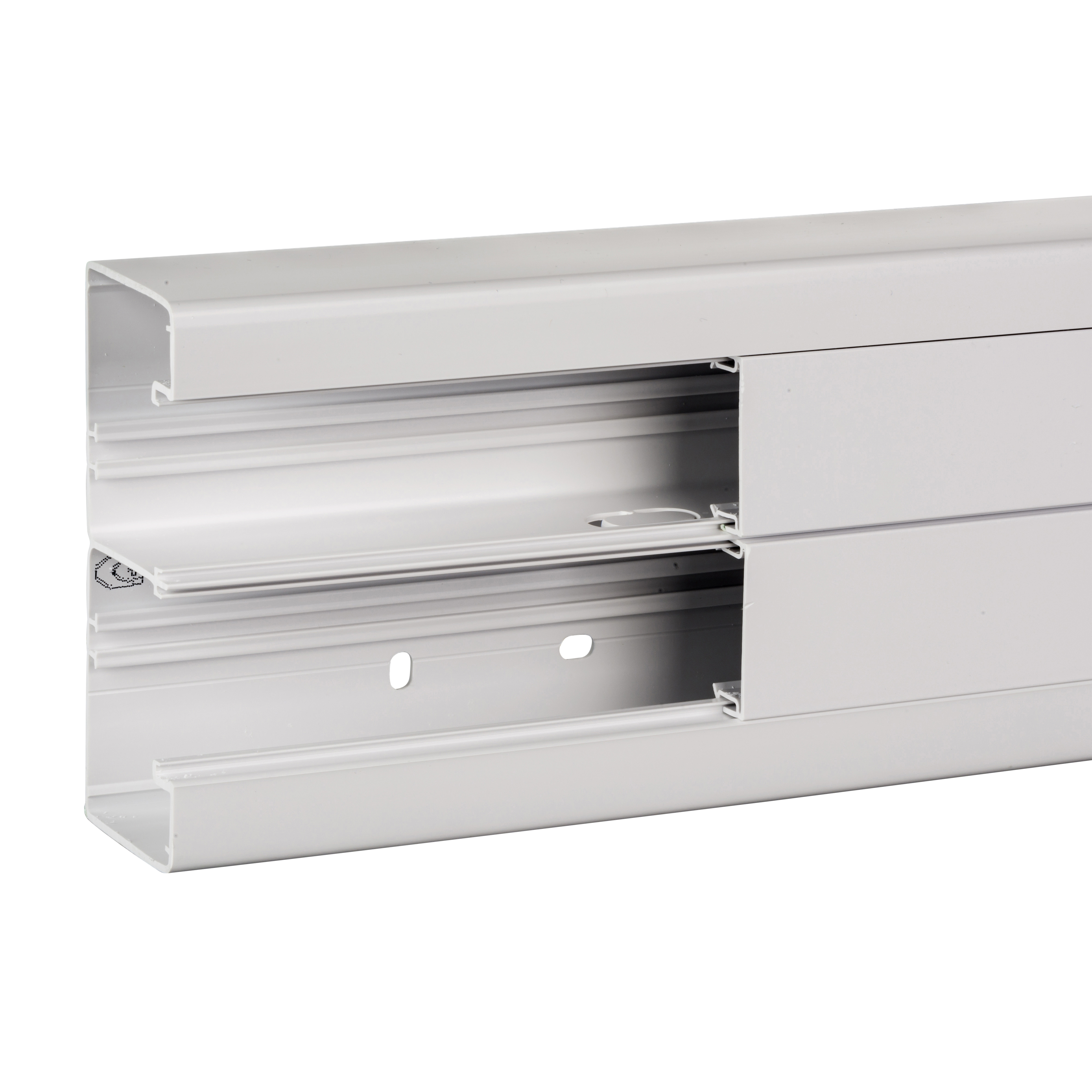 OPTILINE: parapetni razvod 140x55, dvodelni sa poklopcem, polarno beli