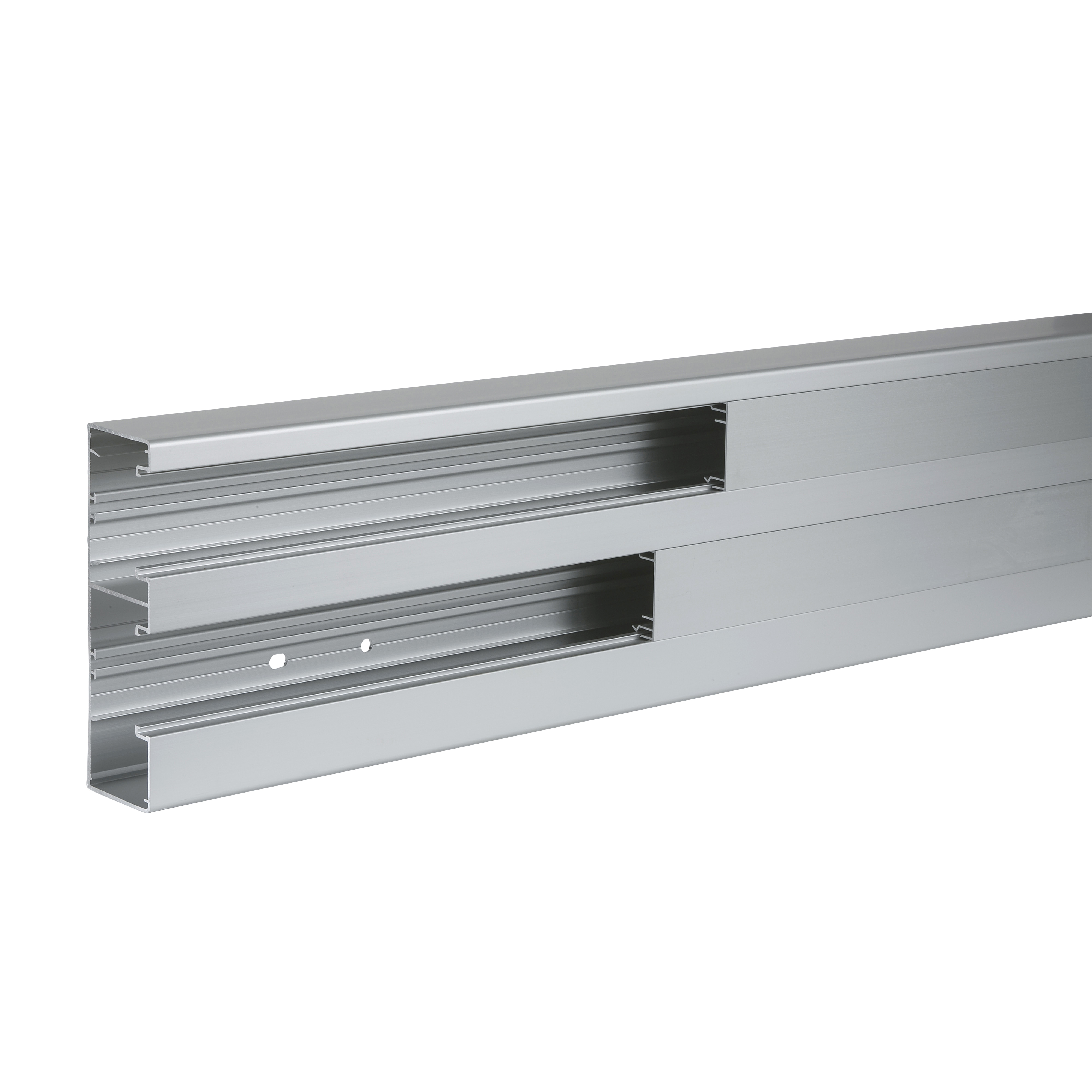 OPTILINE: Aluminijumski parapetni razvod sa dve komponente, duzina 2m, sa poklopcem, 165x55mm