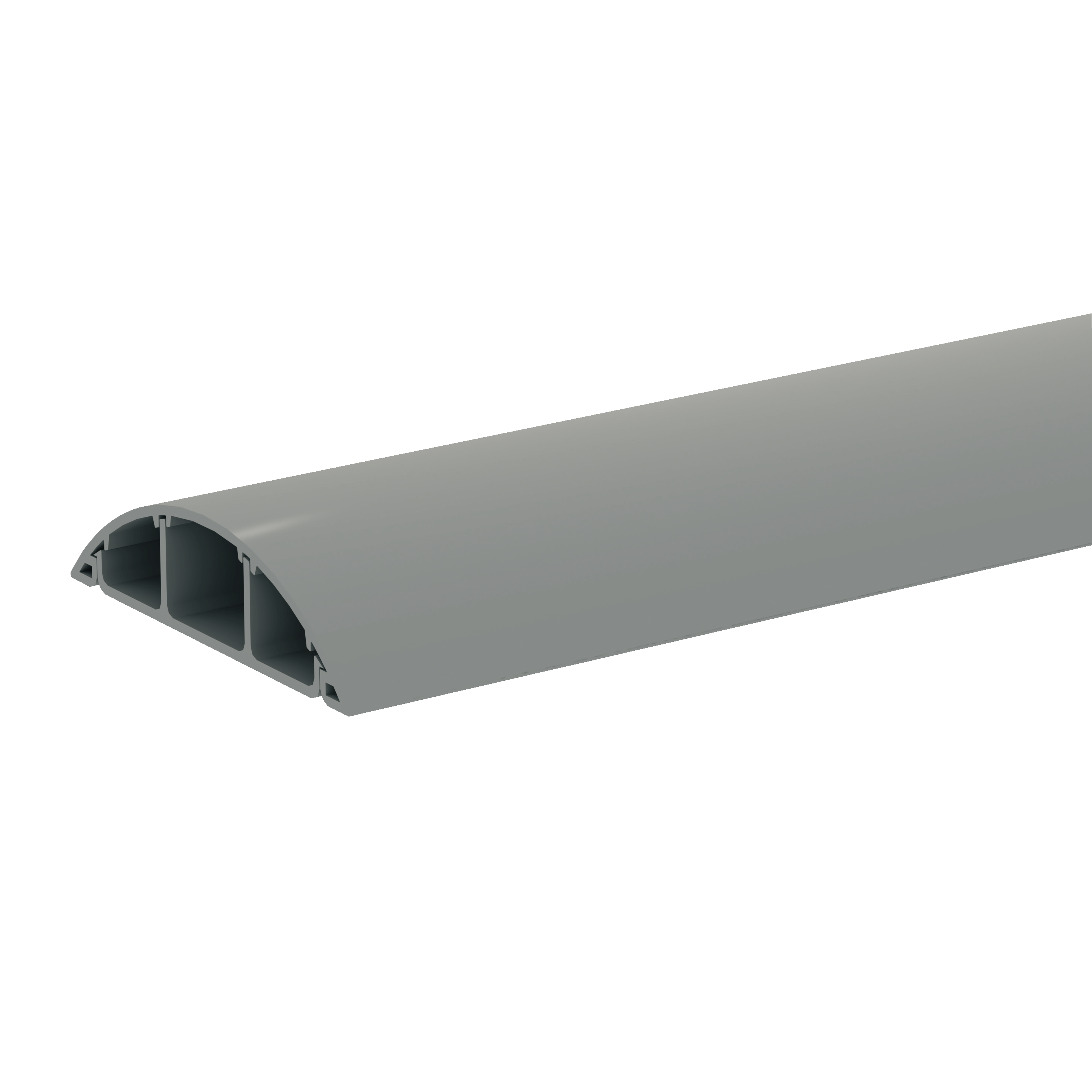 OPTILINE: plasticni kanal za razvod po podu, trodelni, 75x18mm, sivi, 2m