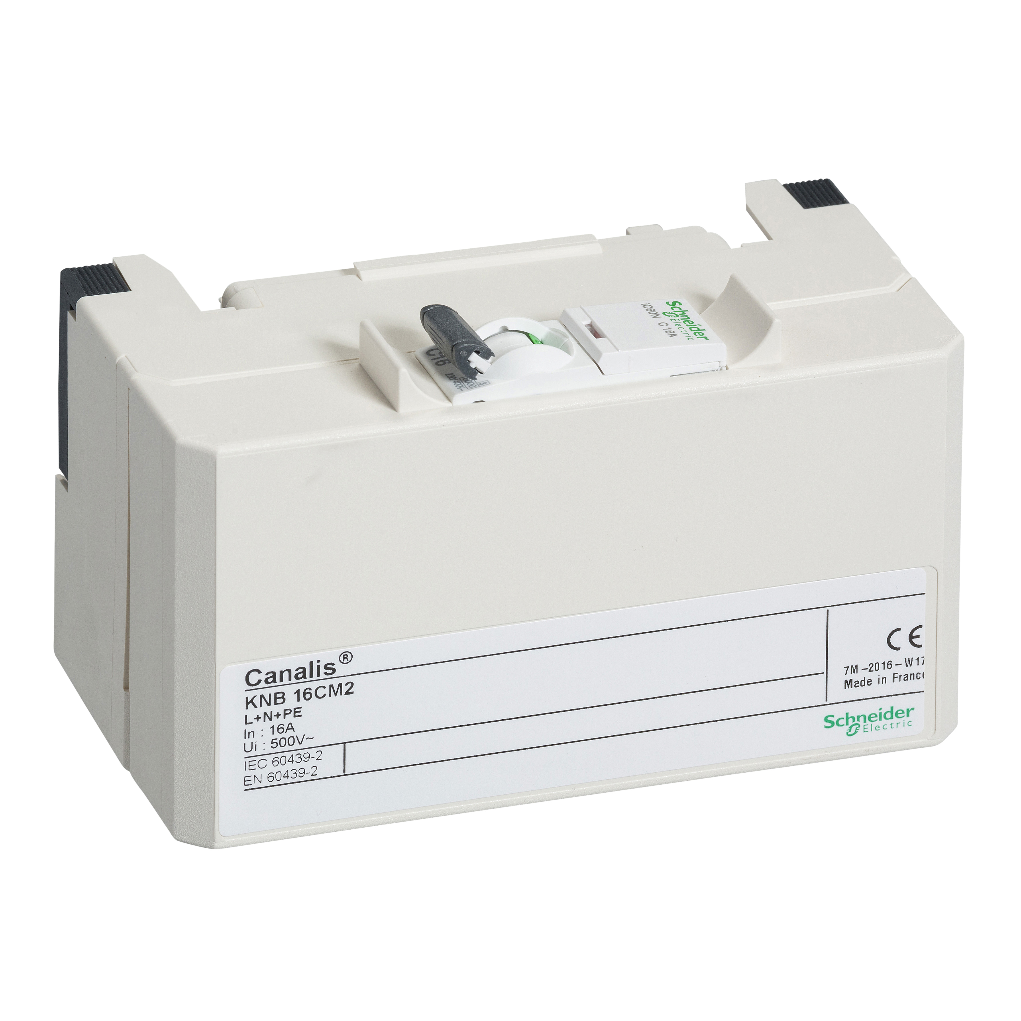 Canalis KN: Odcepna kutija 1P, sa automatskim osiguracem 16A, C, IP41