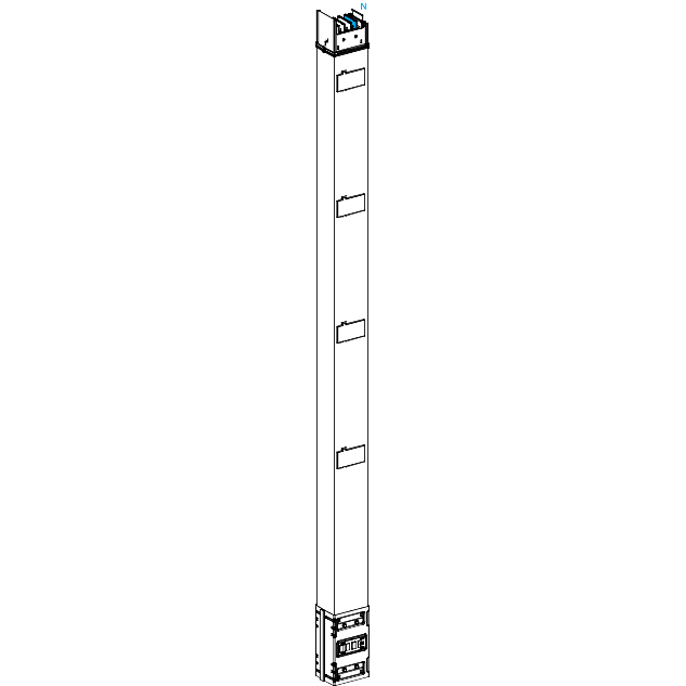Canalis KS: ravni deo za vertikalnu distribuciju sa 4 otcepa, 1000A, l=2500mm