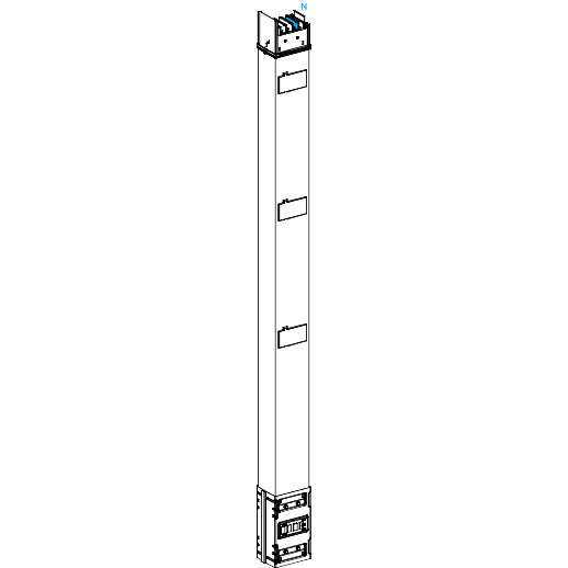 Canalis KS: kanalni razvod 800A, usponski vod, 3L+N+PE, 3 otcepa, L=2000mm