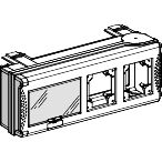 Canalis KS: Odcepna kutija 32A - nosac modularne opreme, 8 modula(18mm), dva mesta za PK uticnice do 32A, 3P+N+PE